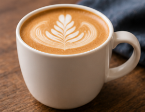 Regular latte with steamed milk