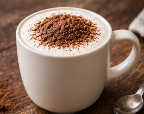 Regular cappuccino with milk foam