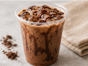 Iced mocha with chocolate