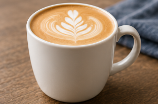 Regular latte with steamed milk