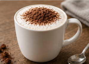 Regular cappuccino with milk foam
