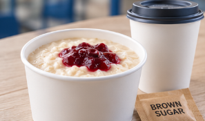 Porridge with regular hot drink