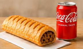 Steak bake with regular drink