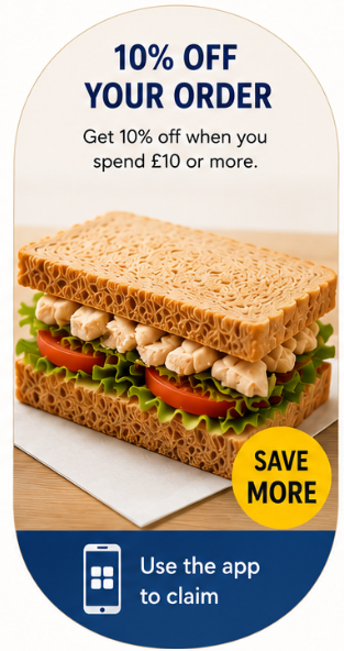 Ten percent off order promotional offer