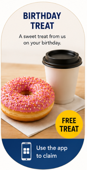 Birthday treat promotional offer Greggs Menu and Prices UK 2026
