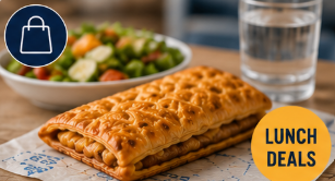 Lunch meal deal with bake and side salad
