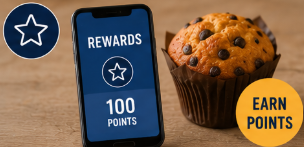 Rewards points offer with food
