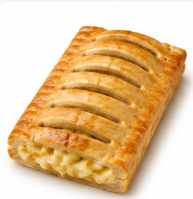 Vegan lattice bake with golden pastry