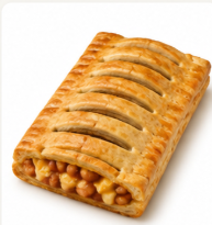 Fajita chicken bake with golden puff pastry