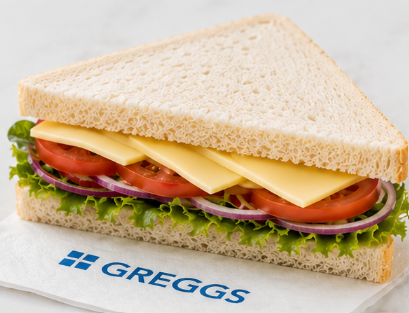Cheese salad sandwich with lettuce and tomato