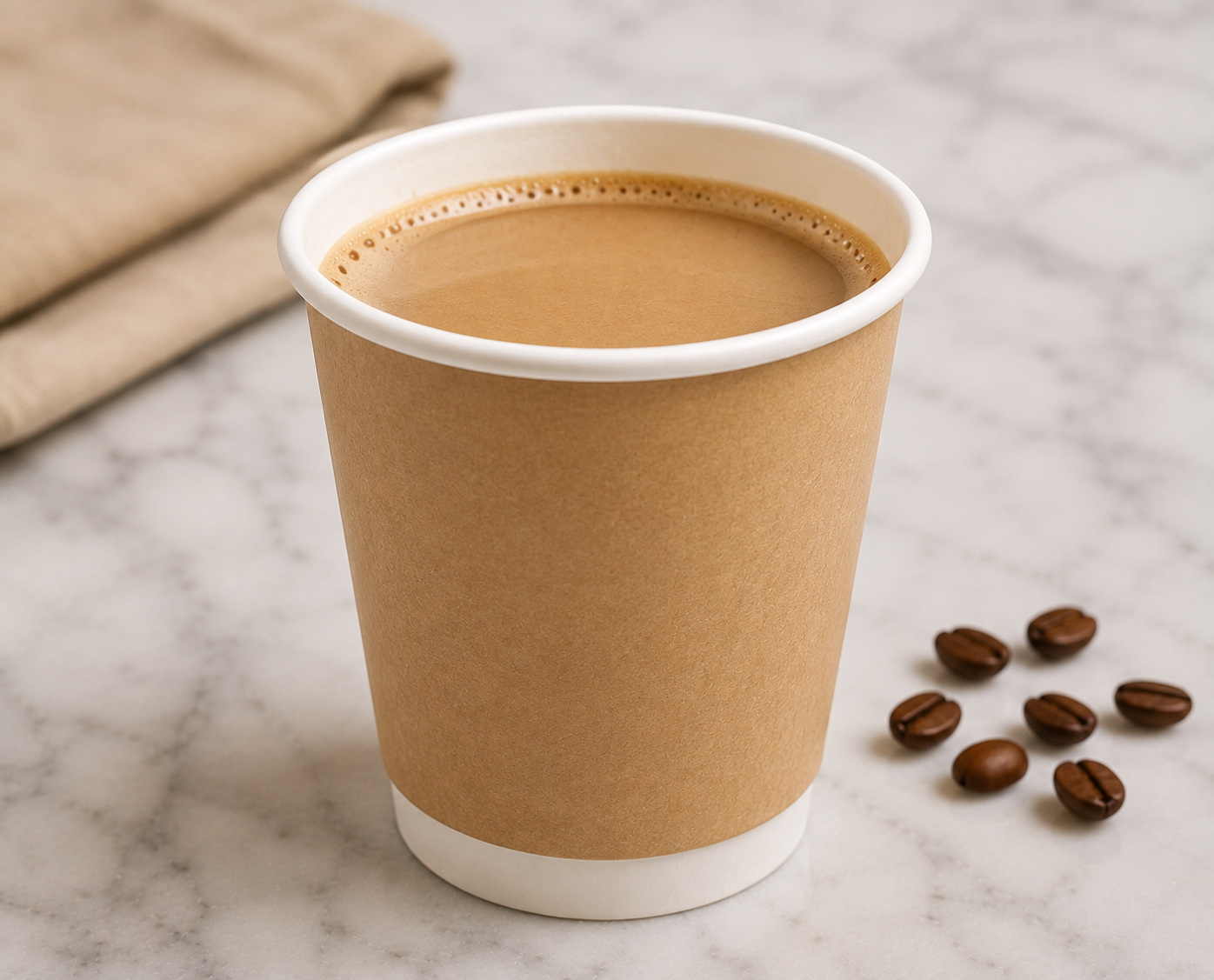   Regular latte with milk foam
